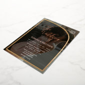 Moderne halfboog foto bruiloft  folie uitnodiging (Gedraaid)