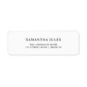 Moderne 'Hallo 30' retouradres sticker (Voorkant)