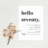 Moderne Hallo 70e verjaardag van de uitnodiging va