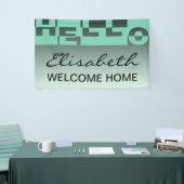 Moderne HALLO Banner + je rug. en ideeën (Beurs)