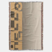 Moderne HALLO Banner + je rug. en ideeën Deken (Voorkant Verticaal)