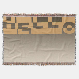 Moderne HALLO Banner + je rug. en ideeën Deken