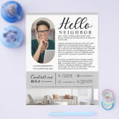 Moderne 'Hallo Buurman' Makelaar Advertentie Flyer (Enkel)