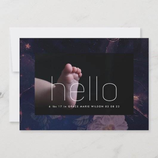 moderne hallo foto donker paars lijst (Voorkant)