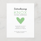 Moderne 'Hallo' Geboorteaankondiging met Foto Budg Flyer (Achterkant)