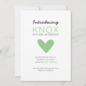 Moderne Hallo geboorteaankondiging met fotokaart (Achterkant)