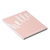 Moderne Hallo gepersonaliseerde sociale voorzienin Notitieblok (Schuin)