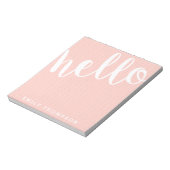Moderne Hallo gepersonaliseerde sociale voorzienin Notitieblok (Linkerzijde)