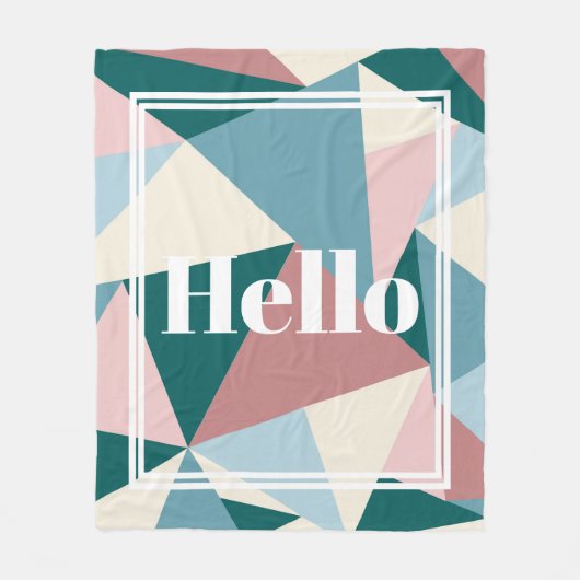 Moderne Hallo kleurrijke driehoeken in het voorjaa Fleece Deken (Voorkant)