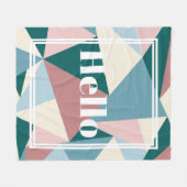 Moderne Hallo kleurrijke driehoeken in het voorjaa Fleece Deken (Voorkant (Horizontaal))