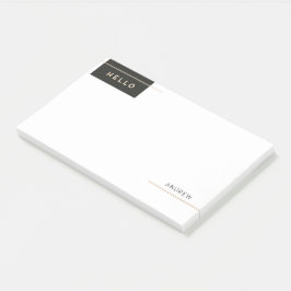 Moderne Hallo met gouden strepen Post-it® Notes