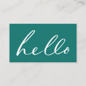 Moderne "Hallo" Script Visitekaartje (Voorkant)