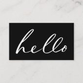 Moderne "Hallo" Script Visitekaartje (Voorkant)