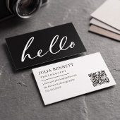 Moderne "Hallo" Script Visitekaartje