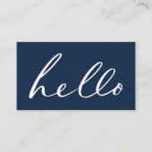 Moderne "Hallo" Script Visitekaartje (Voorkant)