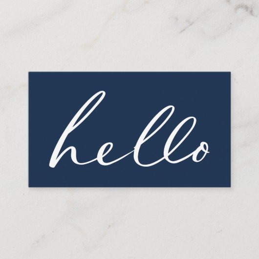 Moderne "Hallo" Script Visitekaartje (Voorkant)