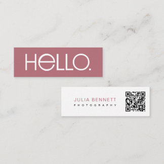 Moderne "Hallo" typografie ontwerp Mini Visitekaartje