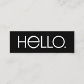 Moderne "Hallo" typografie ontwerp Mini Visitekaartje (Voorkant)