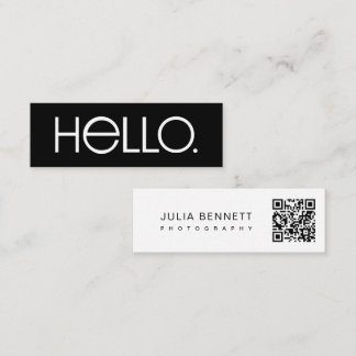 Moderne "Hallo" typografie ontwerp Mini Visitekaartje