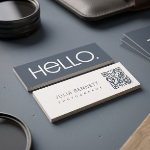 Moderne "Hallo" typografie ontwerp Mini Visitekaartje