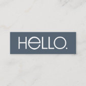 Moderne "Hallo" typografie ontwerp Mini Visitekaartje (Voorkant)