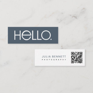 Moderne "Hallo" typografie ontwerp Mini Visitekaartje