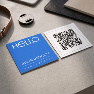 Moderne "Hallo" typografie ontwerp Vierkante Visitekaartje