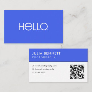 Moderne "Hallo" typografie ontwerp Visitekaartje