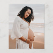 Moderne Hallo Uitnodiging tot Baby shower voor fot (Achterkant)