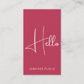 Moderne Hallo Visitekaartjes Professional Verticaa (Voorkant)