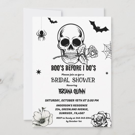 Moderne Halloween Boos Voor I Dos Vrijgezellenfees Kaart (Voorkant)