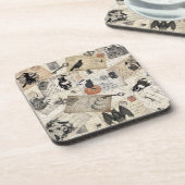 Moderne  halloween briefkaarten bier onderzetter (Linkerzijde)