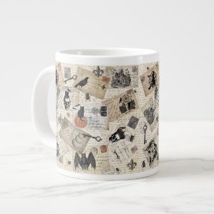 Moderne  halloween briefkaarten grote koffiekop