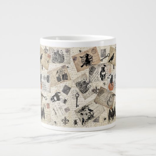 Moderne  halloween briefkaarten grote koffiekop (Voorkant)