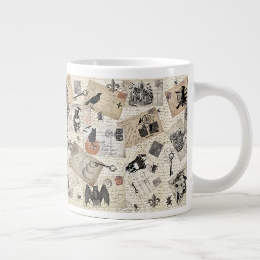 Moderne  halloween briefkaarten grote koffiekop (Rechts)