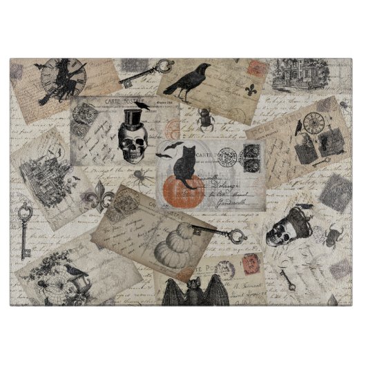 Moderne  halloween briefkaarten snijplank (Voorkant)