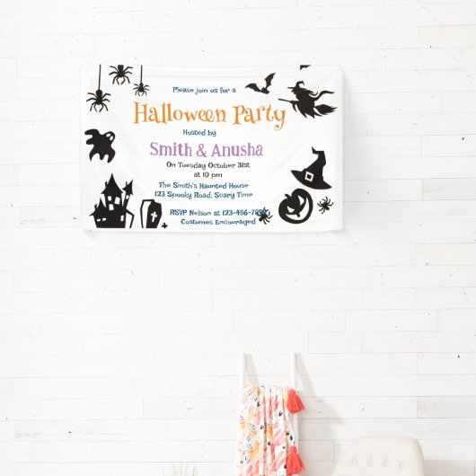 Moderne Halloween-feestbanner voor volwassenen – E Spandoek (Insitu)