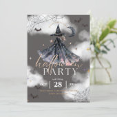 Moderne Halloween-feestuitnodiging voor tieners Kaart (Staand voorkant)