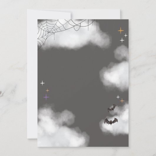 Moderne Halloween-feestuitnodiging voor tieners Kaart (Achterkant)