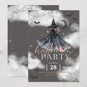 Moderne Halloween-feestuitnodiging voor tieners Kaart (Voorkant / Achterkant)