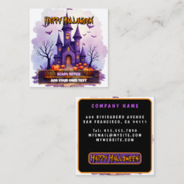 Moderne Halloween Griezelen Cute Collectie Vierkante Visitekaartje