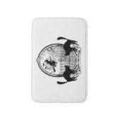 moderne  Halloween heks en katten Badmat (Voorkant Verticaal)