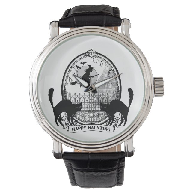 moderne  Halloween heks Horloge (Voorkant)