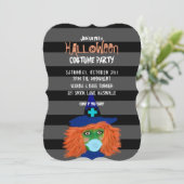 Moderne Halloween Heks Volwassen Kostuum Party Kaart (Staand voorkant)