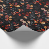 Moderne Halloween herfstbladeren Cadeaupapier (Hoek)