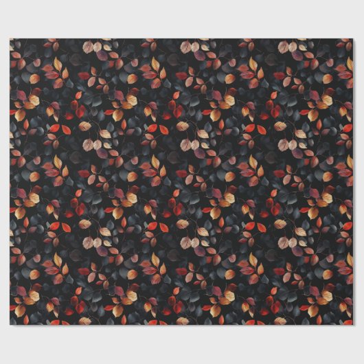 Moderne Halloween herfstbladeren Cadeaupapier (Vlak)