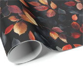 Moderne Halloween herfstbladeren Cadeaupapier (Rol Hoek)