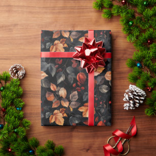 Moderne Halloween herfstbladeren Cadeaupapier