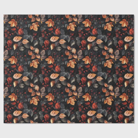 Moderne Halloween herfstbladeren Cadeaupapier (Vlak)