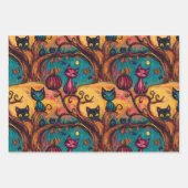 Moderne Halloween katten Inpakpapier Vel (Voorkant 3)